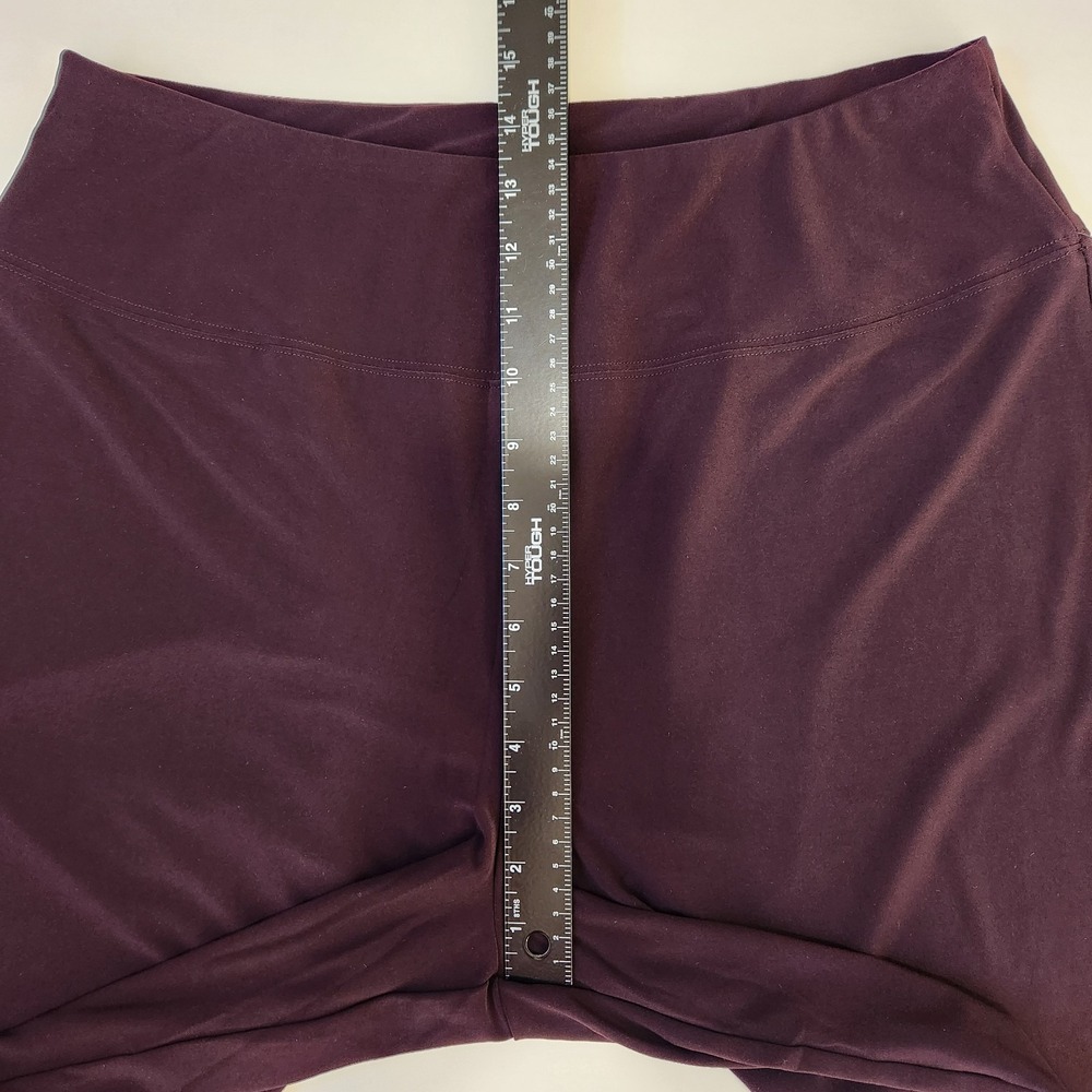 Sympli NWT Side Slit Wide Leg Pants Size 14 Currant Elastic‎ Waist Slinky Flowy - Picture 8 of 11
